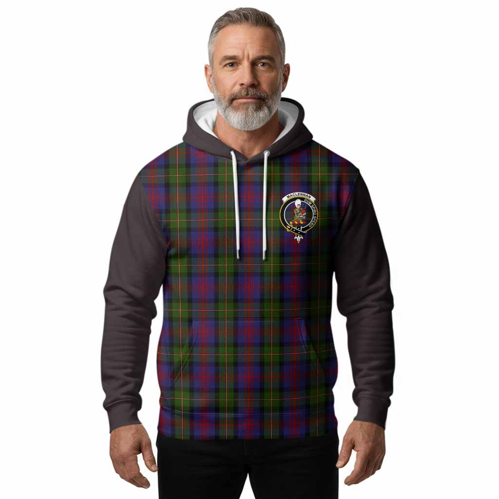 MacLennan (McLennan) Tartan Accent Hoodie with Family Crest