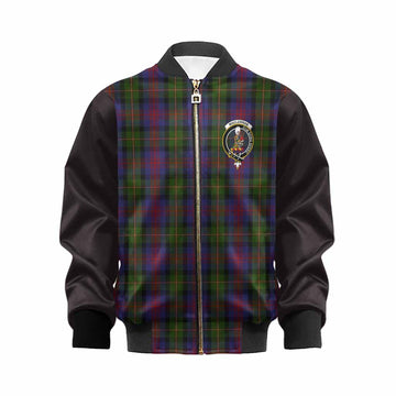 MacLennan (McLennan) Tartan Accent Kid Bomber Jacket with Family Crest