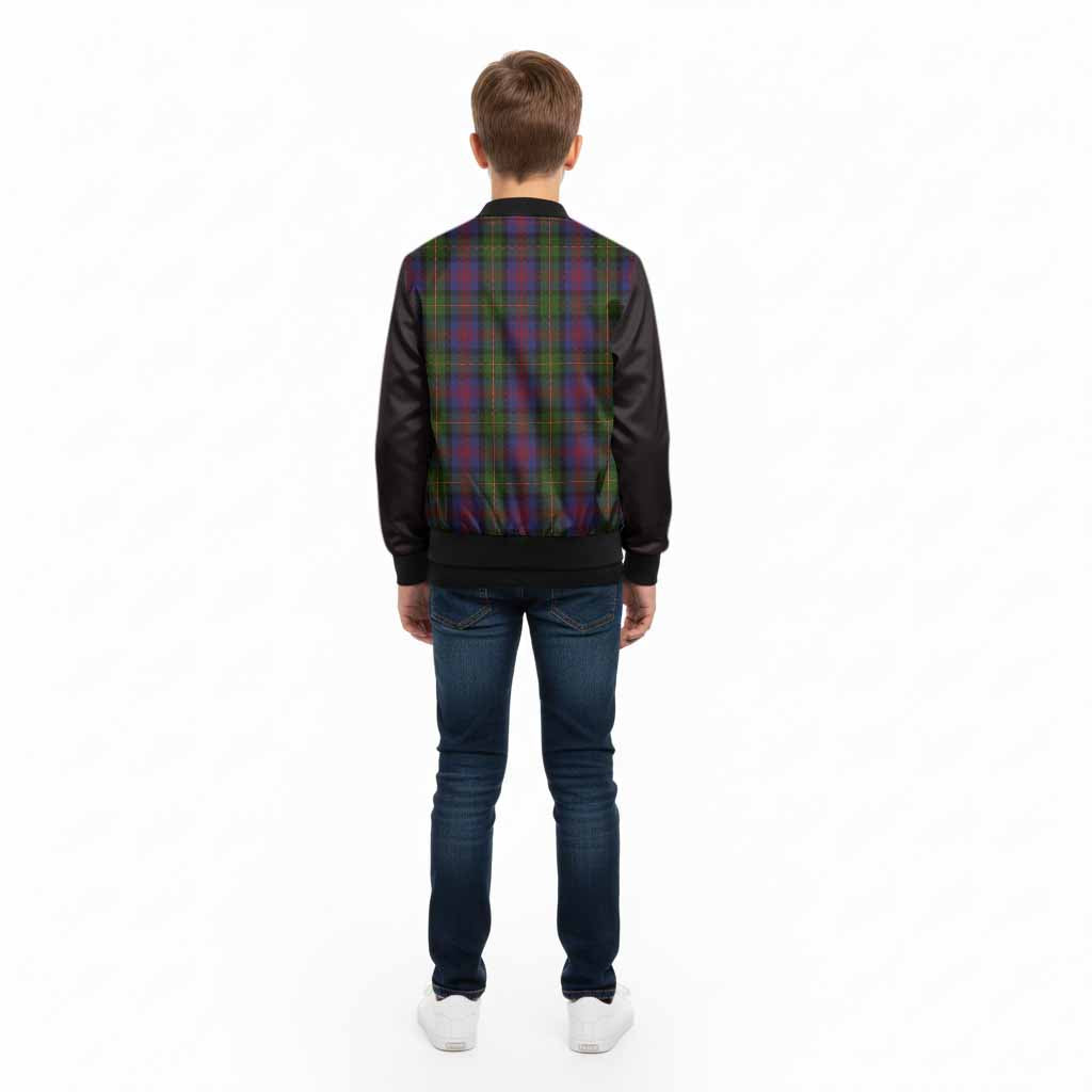 MacLennan (McLennan) Tartan Accent Kid Bomber Jacket with Family Crest