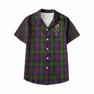 MacLennan (McLennan) Tartan Accent Kid Hawaiian Shirt with Family Crest