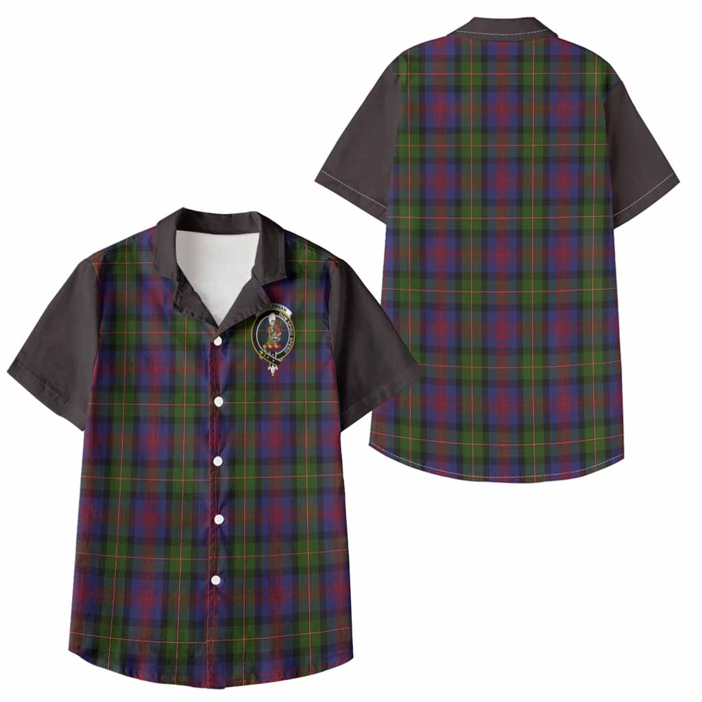 MacLennan (McLennan) Tartan Accent Kid Hawaiian Shirt with Family Crest