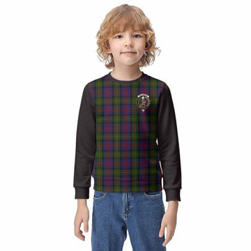 MacLennan (McLennan) Tartan Accent Kid Knitted Sweatshirt with Family Crest