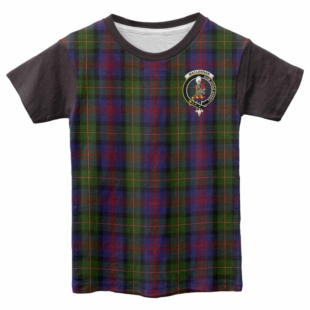 MacLennan (McLennan) Tartan Accent Kid T-shirt with Family Crest