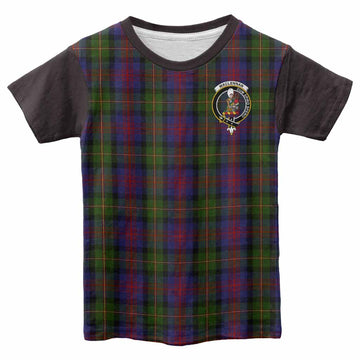 MacLennan (McLennan) Tartan Accent Kid T-shirt with Family Crest