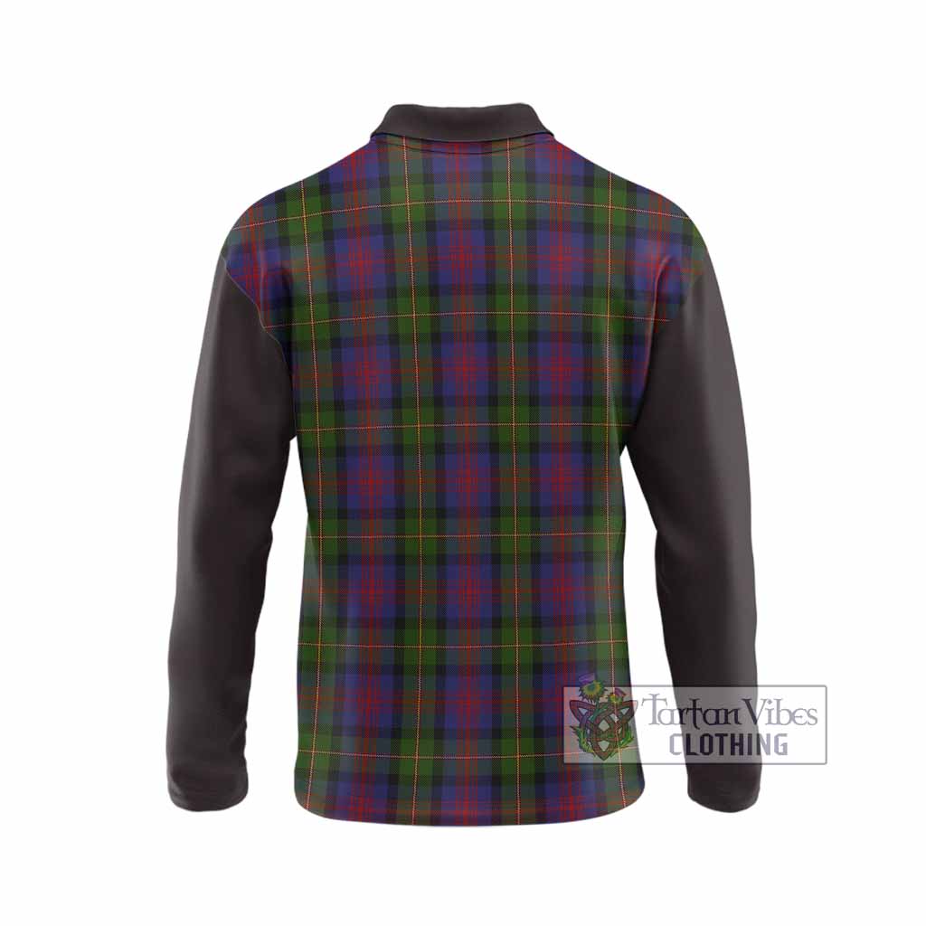 MacLennan (McLennan) Tartan Accent Long Sleeve Polo Shirt with Family Crest