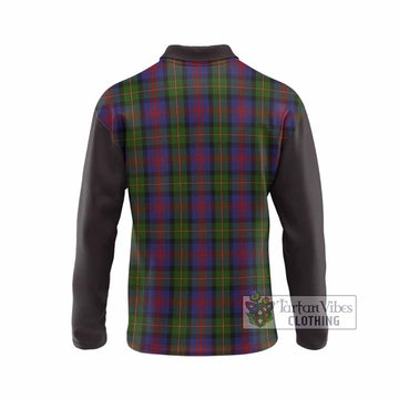 MacLennan (McLennan) Tartan Accent Long Sleeve Polo Shirt with Family Crest
