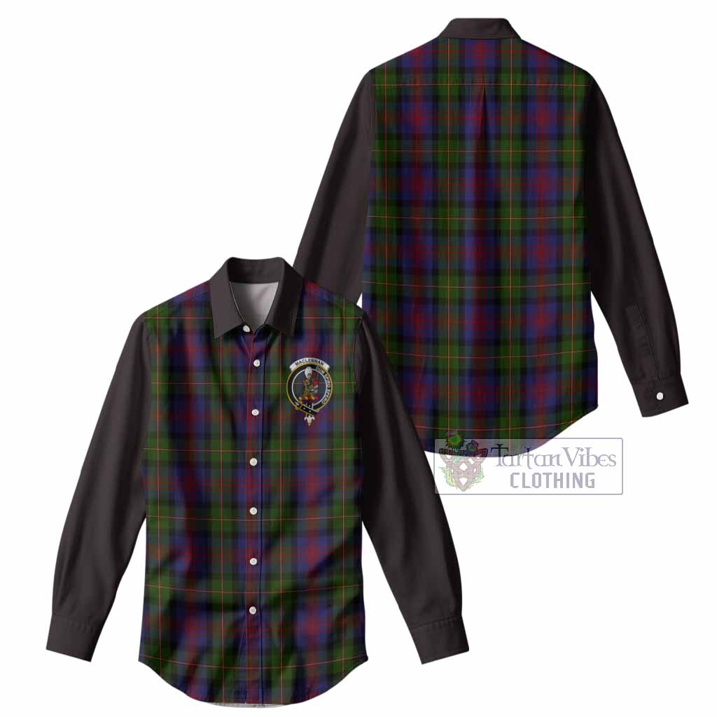 MacLennan (McLennan) Tartan Accent Women Casual Shirt with Family Crest
