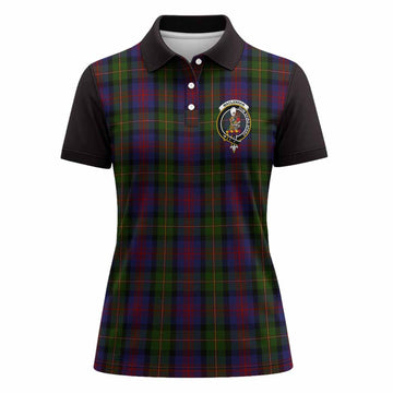 MacLennan (McLennan) Tartan Accent Women Polo Shirt with Family Crest