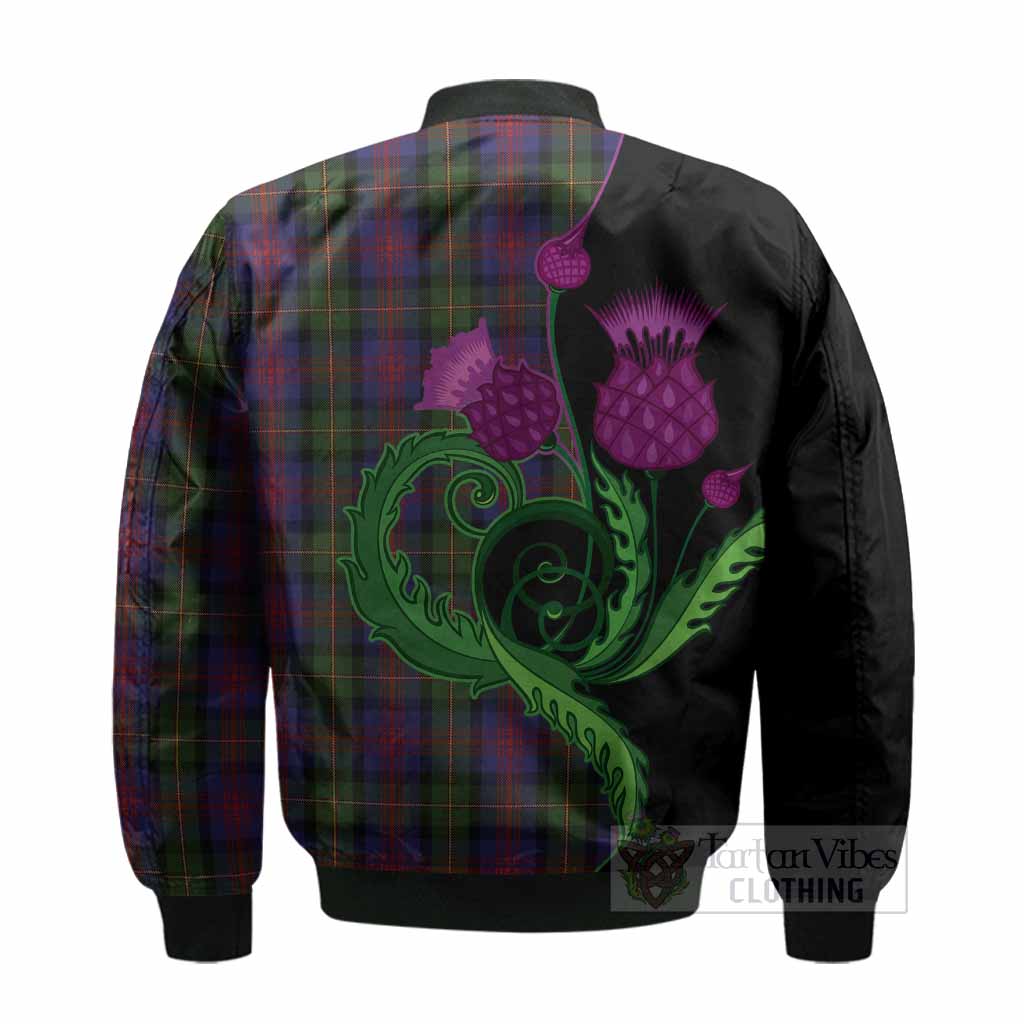 MacLennan (McLennan) Tartan Bomber Jacket Traditional Scottish Thistle