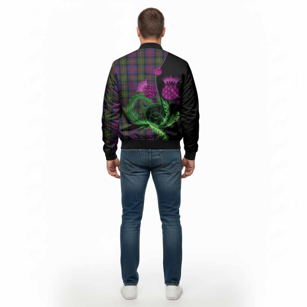 MacLennan (McLennan) Tartan Bomber Jacket Traditional Scottish Thistle