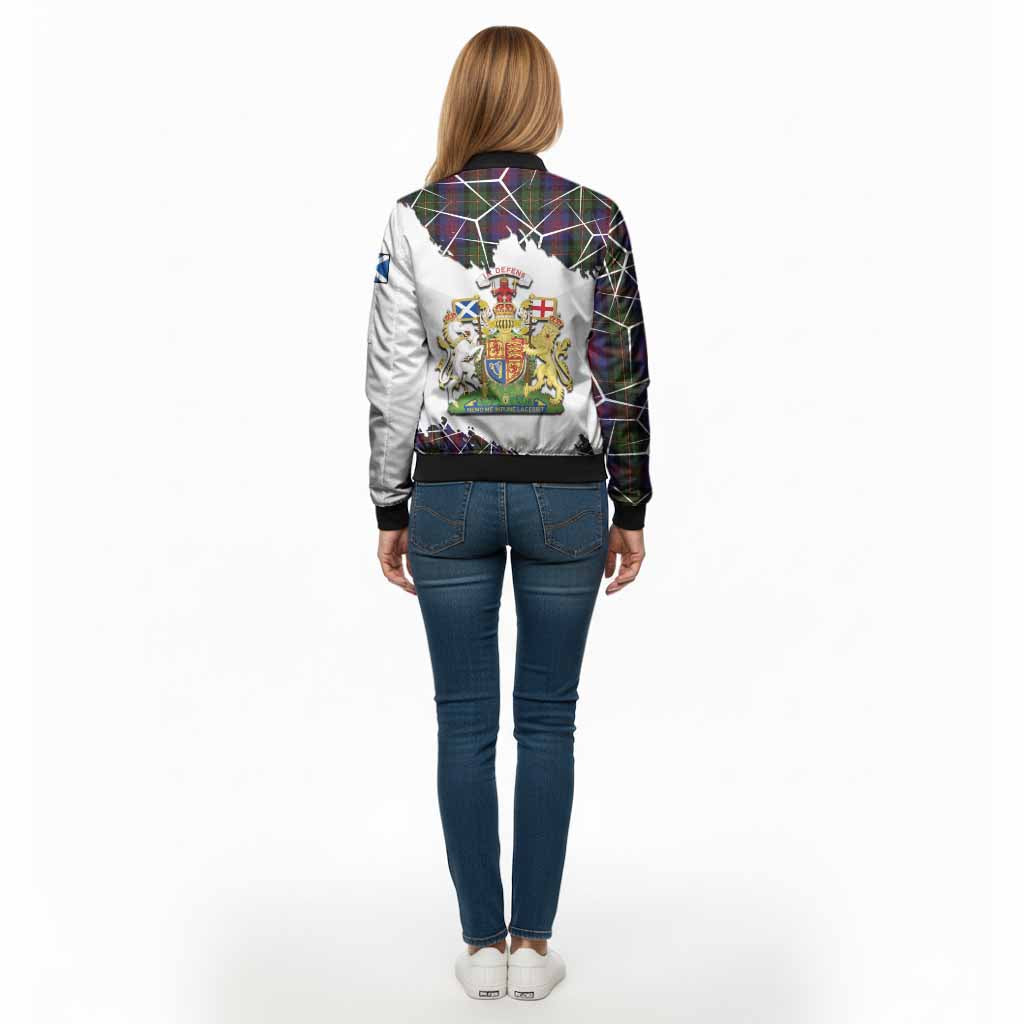 MacLennan (McLennan) Tartan Bomber Jacket with Family Crest and Lion Rampant Grunge Style