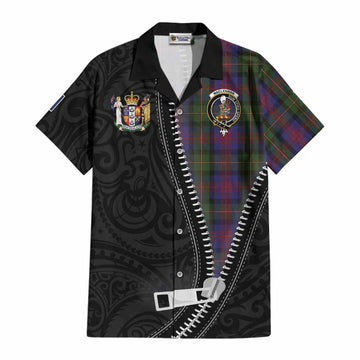 MacLennan (McLennan) Tartan Cotton Hawaiian Shirt New Zealand Pattern Unique Zipper Stylized