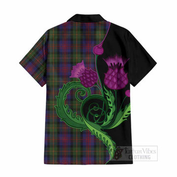 MacLennan (McLennan) Tartan Cotton Hawaiian Shirt Traditional Scottish Thistle
