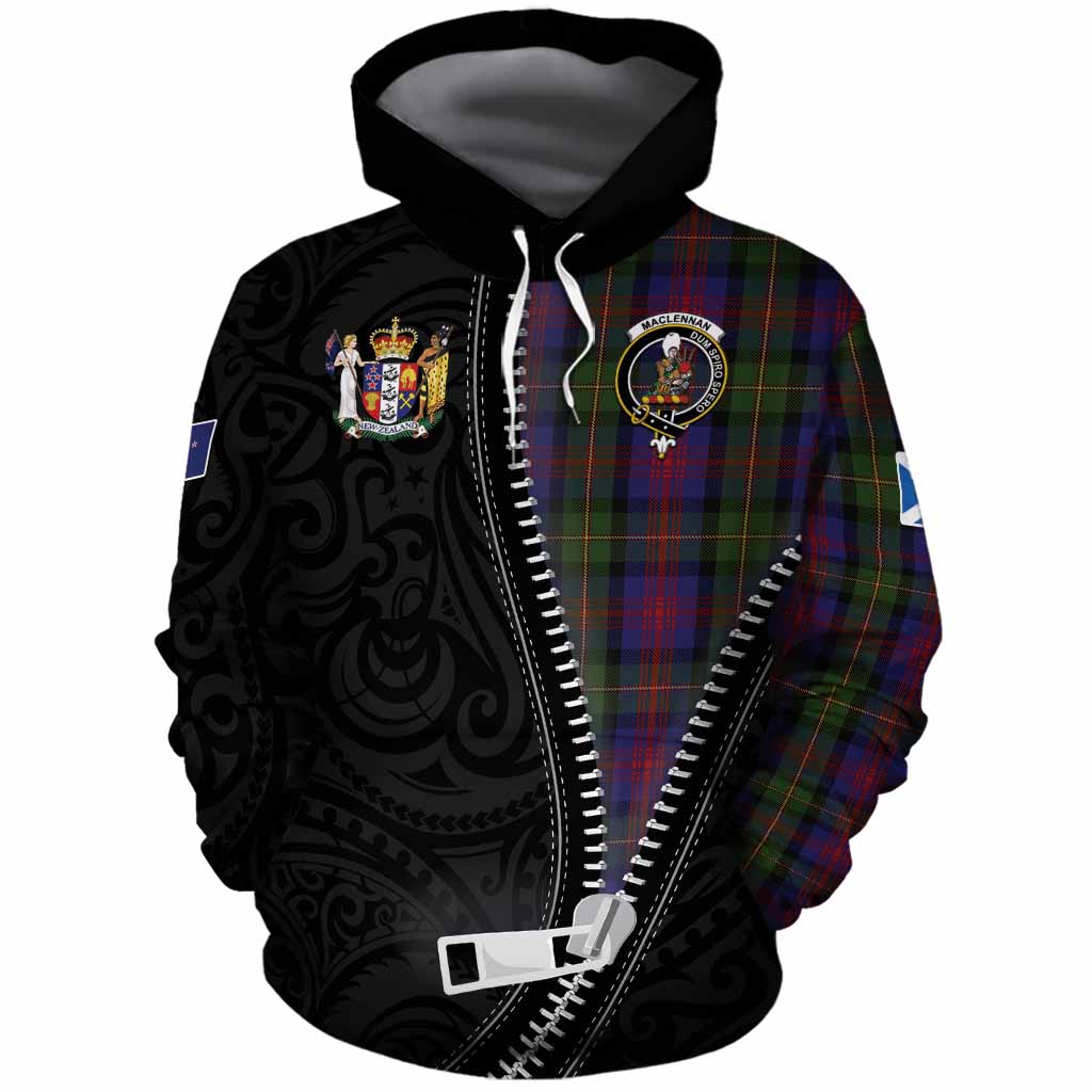 MacLennan (McLennan) Tartan Cotton Hoodie New Zealand Pattern Unique Zipper Stylized