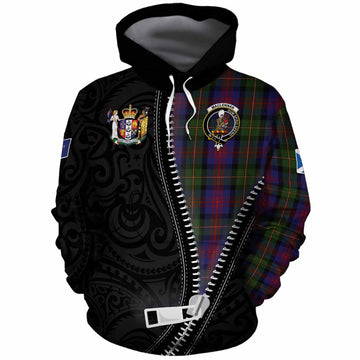 MacLennan (McLennan) Tartan Cotton Hoodie New Zealand Pattern Unique Zipper Stylized