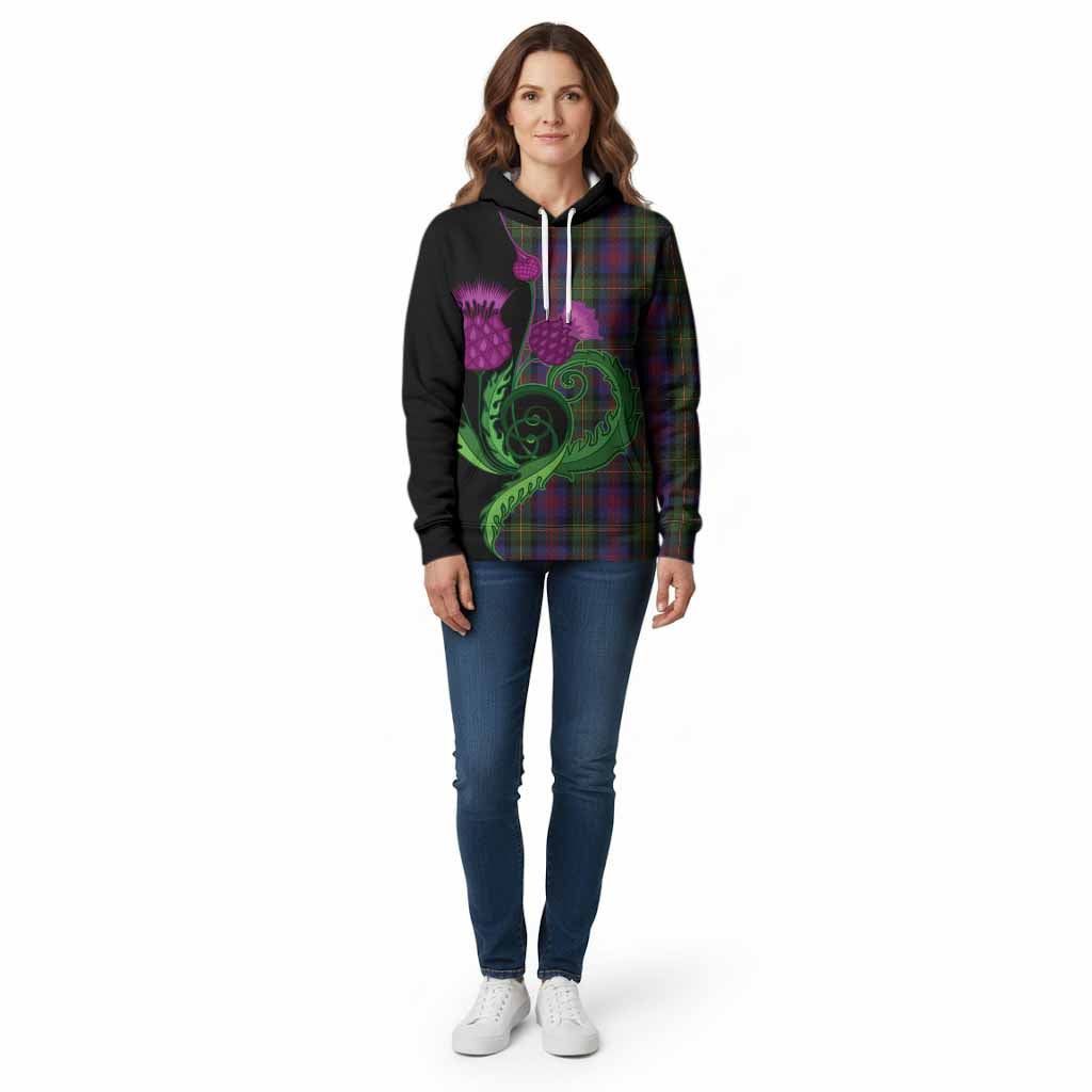 MacLennan (McLennan) Tartan Cotton Hoodie Traditional Scottish Thistle