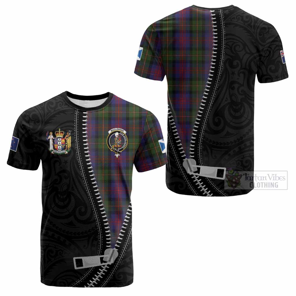 MacLennan (McLennan) Tartan Cotton T-shirt New Zealand Pattern Unique Zipper Stylized