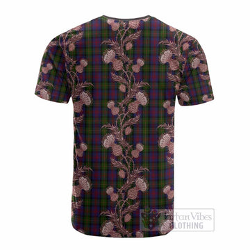 MacLennan (McLennan) Tartan Cotton T-shirt Seamless Scottish Thistle Flowers