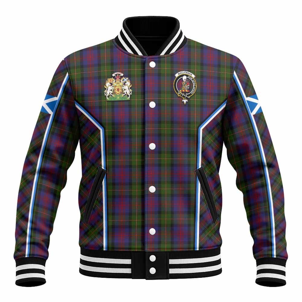 MacLennan (McLennan) Tartan Crest Baseball Jacket Scotland Coat of Arm Flag Style - Tartan Vibes Clothing