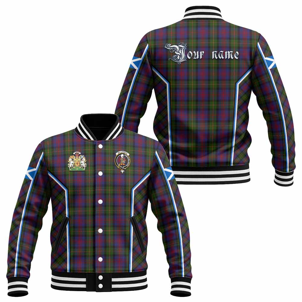 MacLennan (McLennan) Tartan Crest Baseball Jacket Scotland Coat of Arm Flag Style - Tartan Vibes Clothing