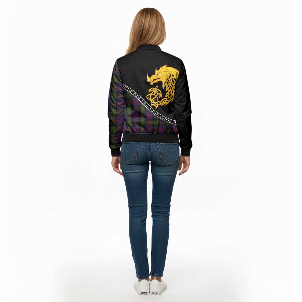 MacLennan (McLennan) Tartan Crest Bomber Jacket Legendary Dragon Knot Half Style