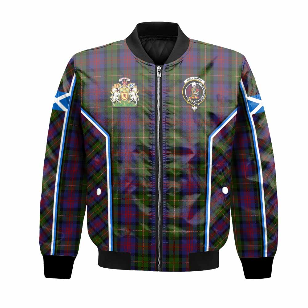MacLennan (McLennan) Tartan Crest Bomber Jacket Scotland Coat of Arm Flag Style - Tartan Vibes Clothing