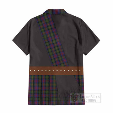 MacLennan (McLennan) Tartan Crest Cotton Hawaiian Shirt Kilt Costume Style
