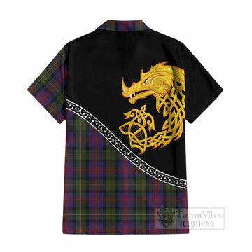 MacLennan (McLennan) Tartan Crest Cotton Hawaiian Shirt Legendary Dragon Knot Half Style