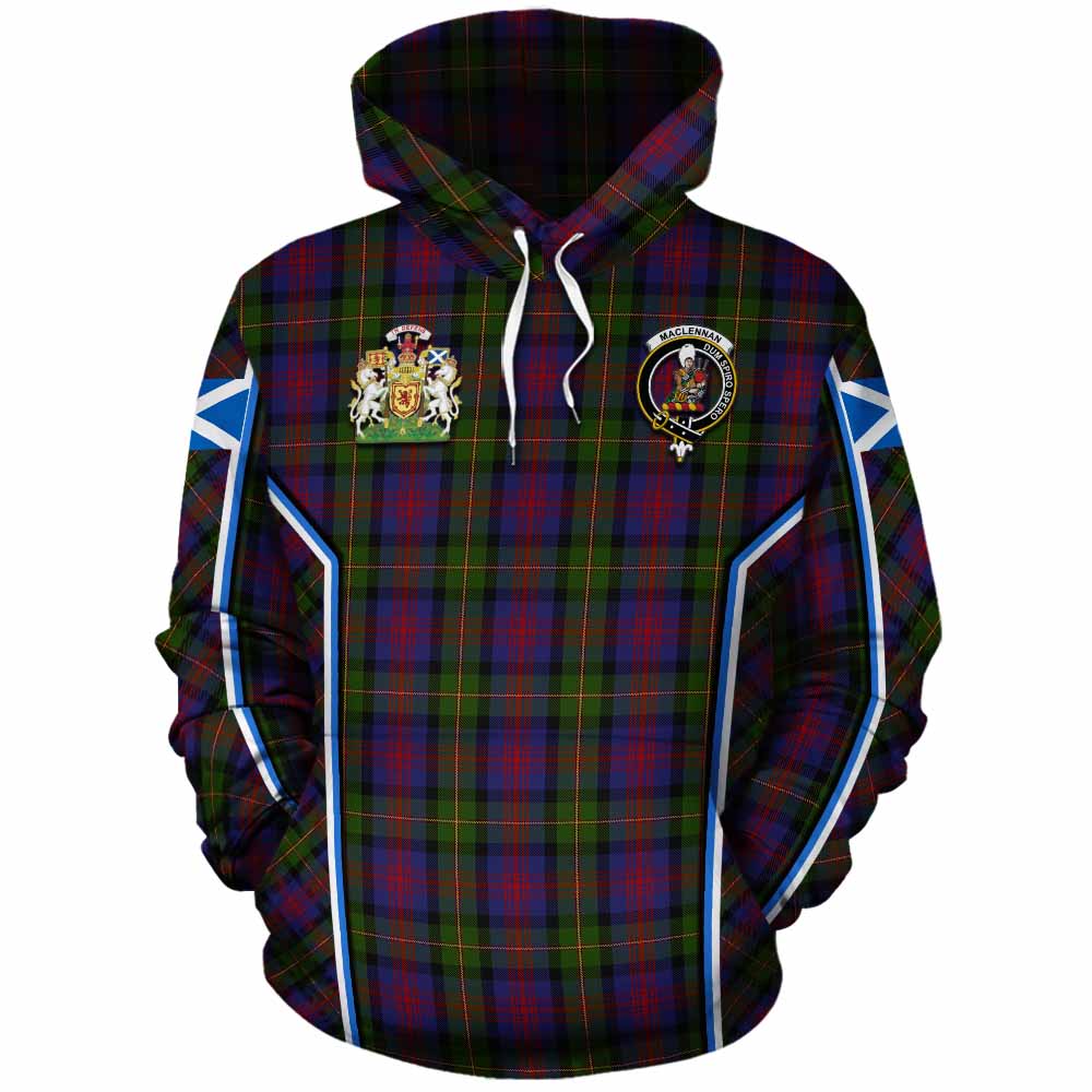 MacLennan (McLennan) Tartan Crest Cotton Hoodie Scotland Coat of Arm Flag Style - Tartan Vibes Clothing