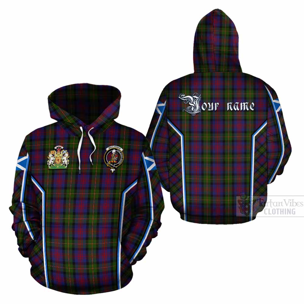 MacLennan (McLennan) Tartan Crest Cotton Hoodie Scotland Coat of Arm Flag Style - Tartan Vibes Clothing
