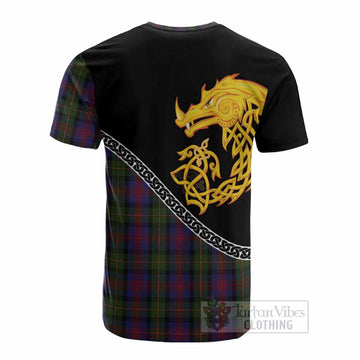 MacLennan (McLennan) Tartan Crest Cotton T-shirt Legendary Dragon Knot Half Style