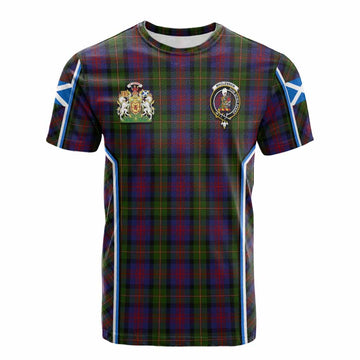 MacLennan (McLennan) Tartan Crest Cotton T-shirt Scotland Coat of Arm Flag Style - Tartan Vibes Clothing