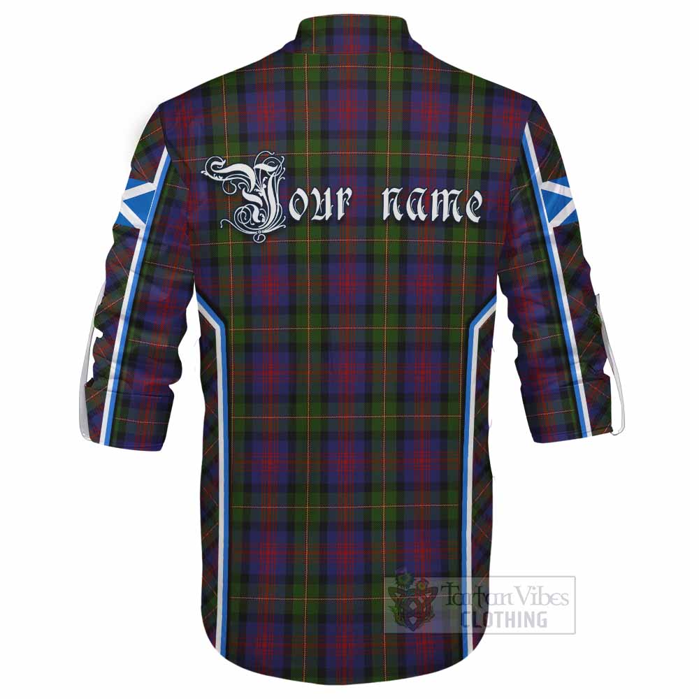 MacLennan (McLennan) Tartan Crest Ghillie Kilt Shirt Scotland Coat of Arm Flag Style - Tartan Vibes Clothing