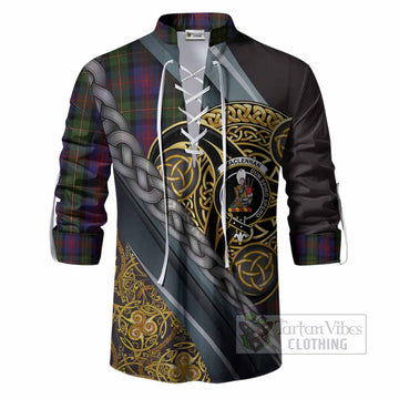 MacLennan (McLennan) Tartan Crest Ghillie Shirt Scottish Triskele Celtic