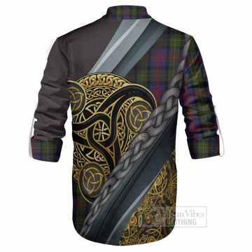 MacLennan (McLennan) Tartan Crest Ghillie Shirt Scottish Triskele Celtic