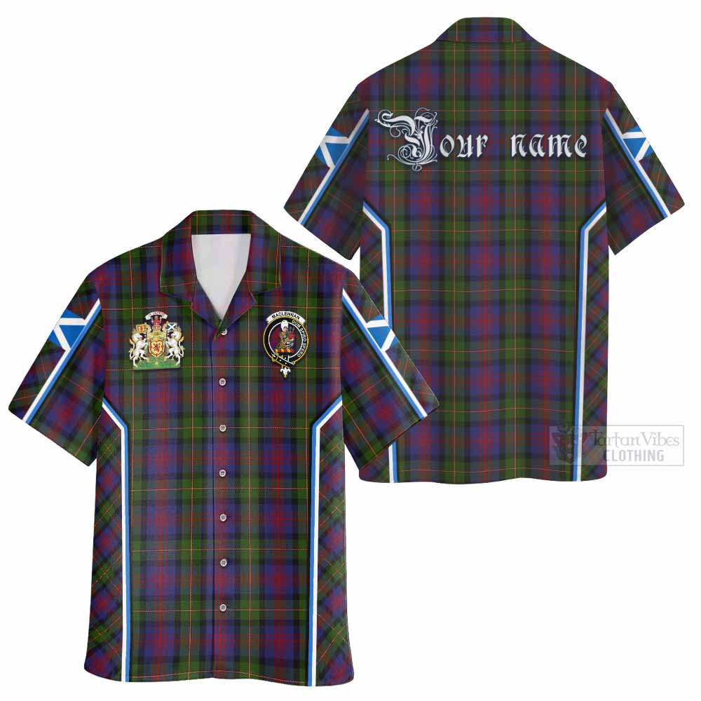 MacLennan (McLennan) Tartan Crest Hawaiian Shirt Scotland Coat of Arm Flag Style - Tartan Vibes Clothing