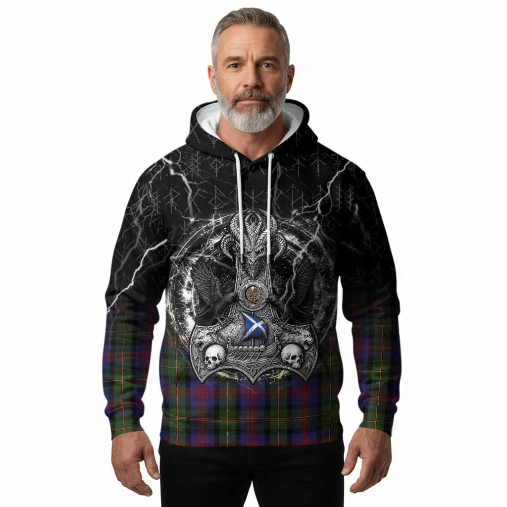 MacLennan (McLennan) Tartan Crest Hoodie Celtic Odin's Raven Legacy