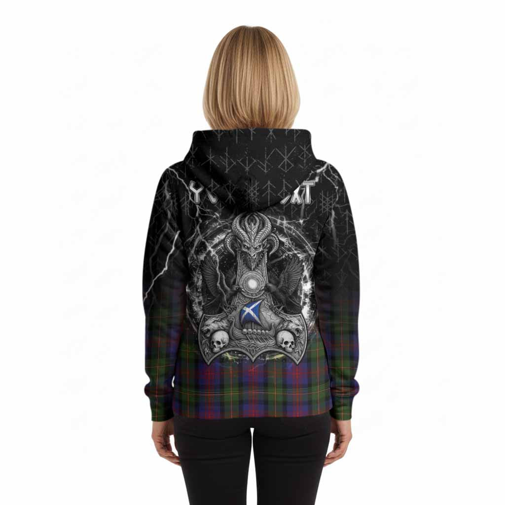 MacLennan (McLennan) Tartan Crest Hoodie Celtic Odin's Raven Legacy