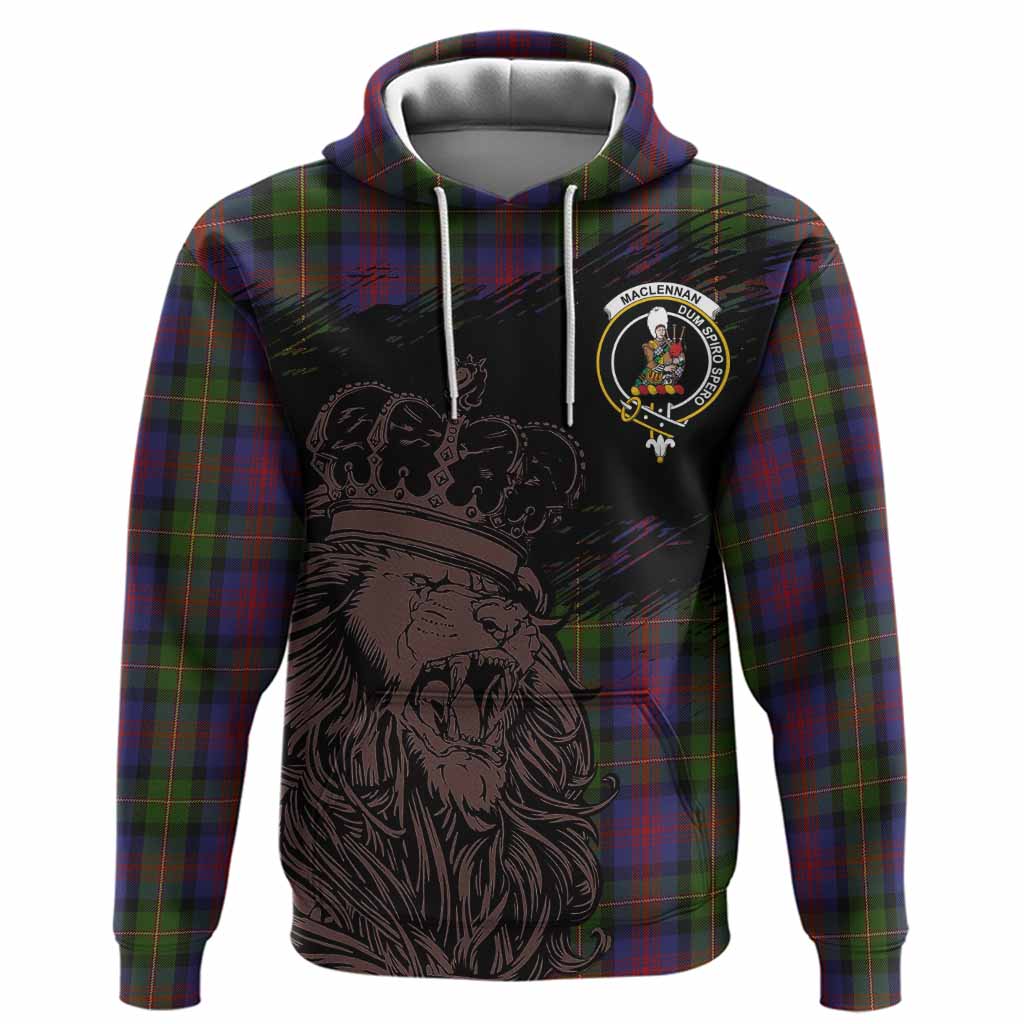 MacLennan (McLennan) Tartan Crest Hoodie Crowned Lion Heritage Style