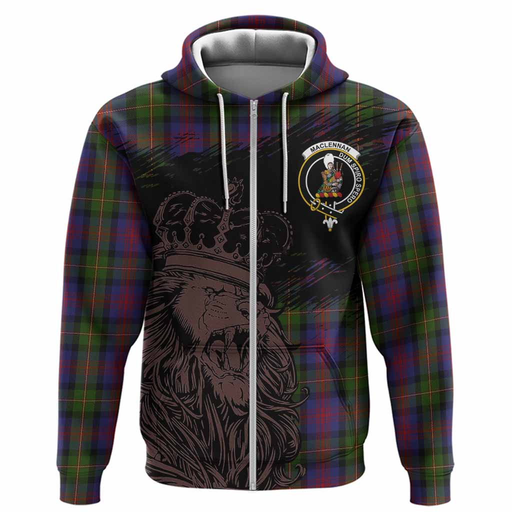 MacLennan (McLennan) Tartan Crest Hoodie Crowned Lion Heritage Style
