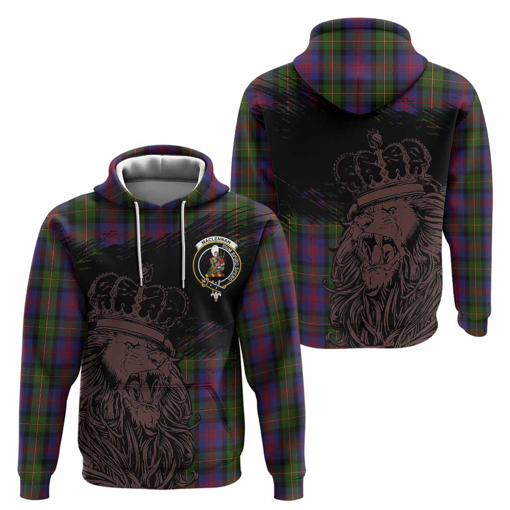 MacLennan (McLennan) Tartan Crest Hoodie Crowned Lion Heritage Style