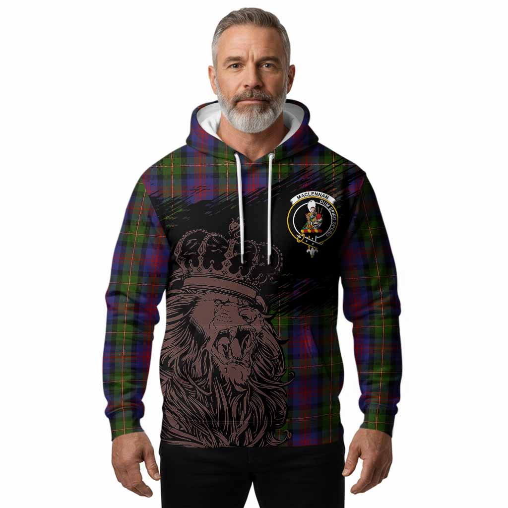 MacLennan (McLennan) Tartan Crest Hoodie Crowned Lion Heritage Style