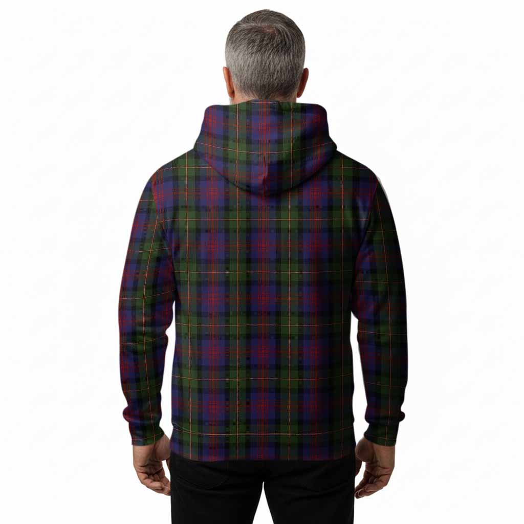 MacLennan (McLennan) Tartan Crest Hoodie Ferocious Lion Style