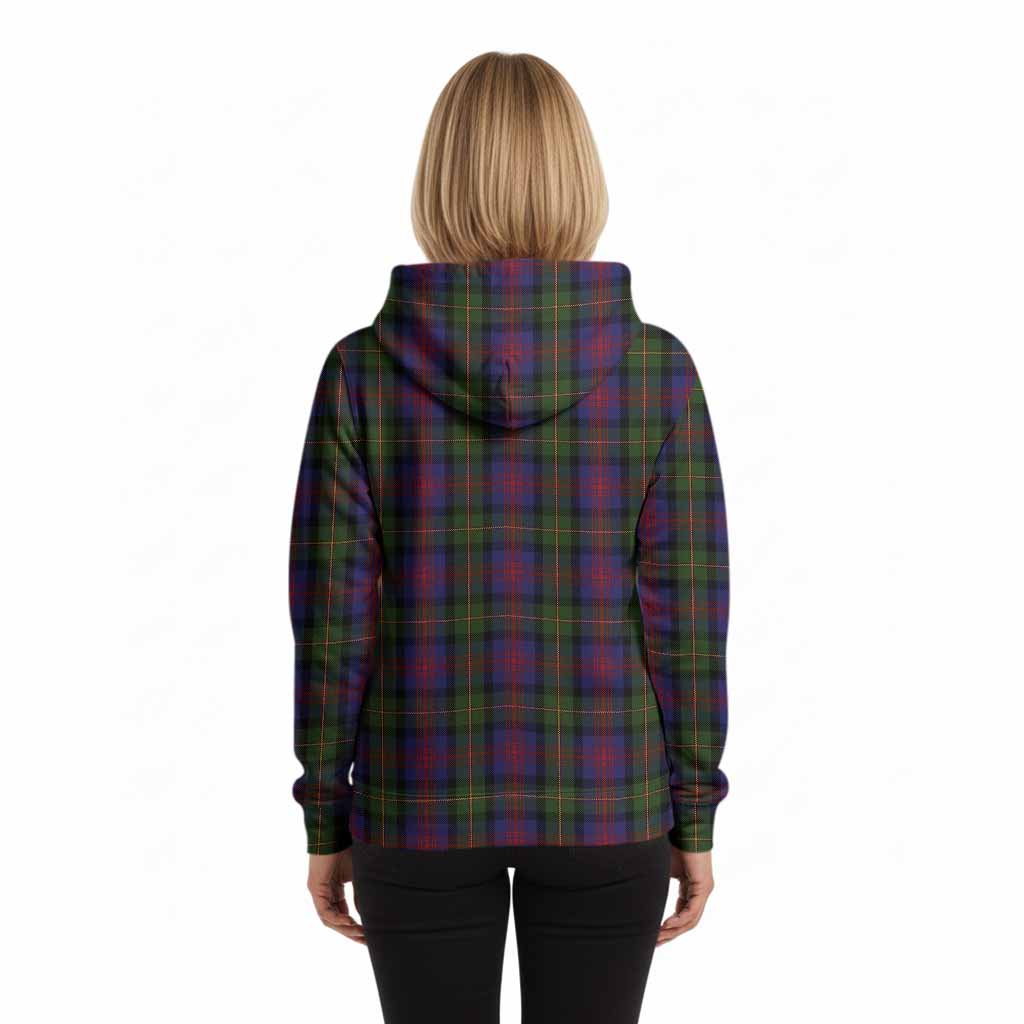 MacLennan (McLennan) Tartan Crest Hoodie Ferocious Lion Style