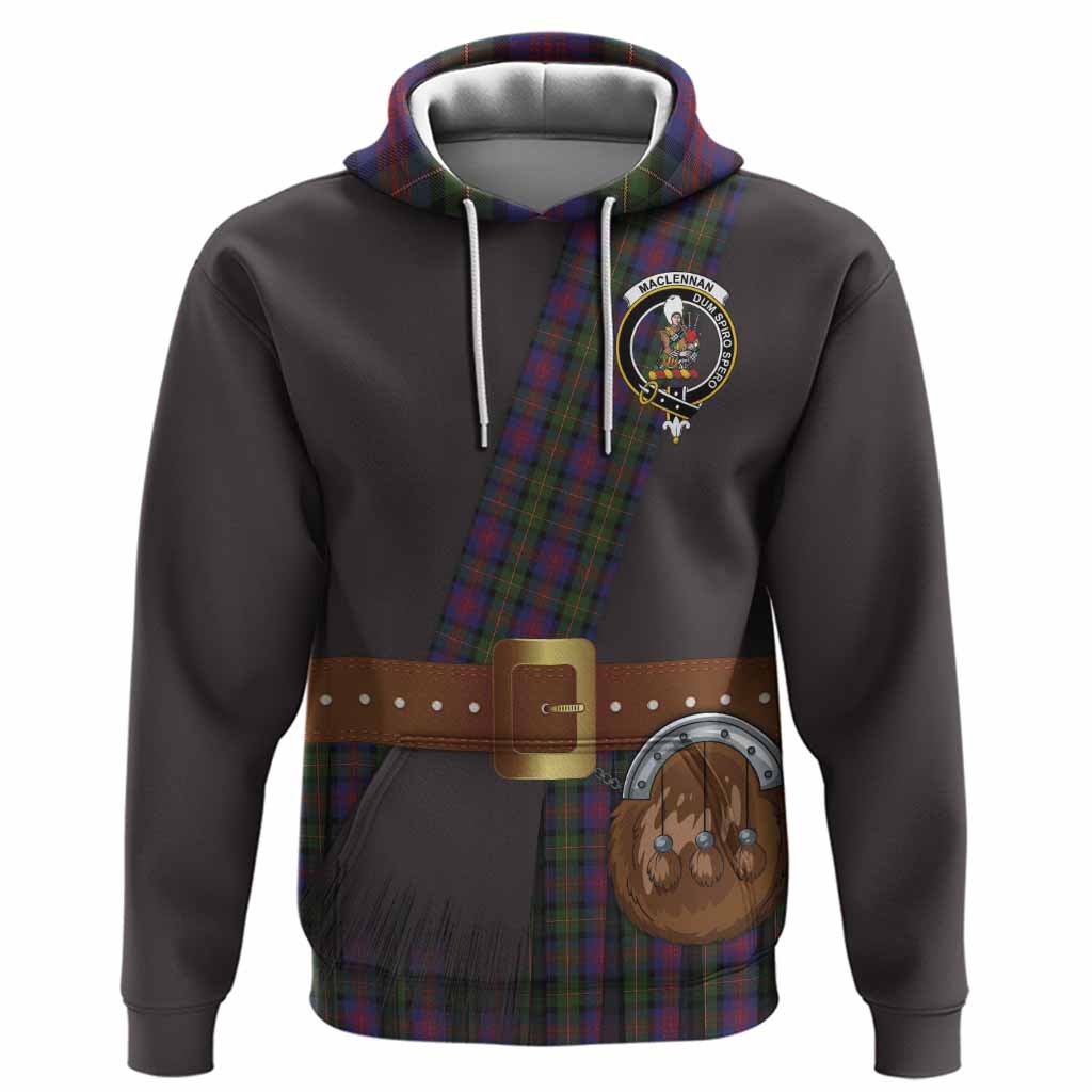 MacLennan (McLennan) Tartan Crest Hoodie Kilt Costume Style