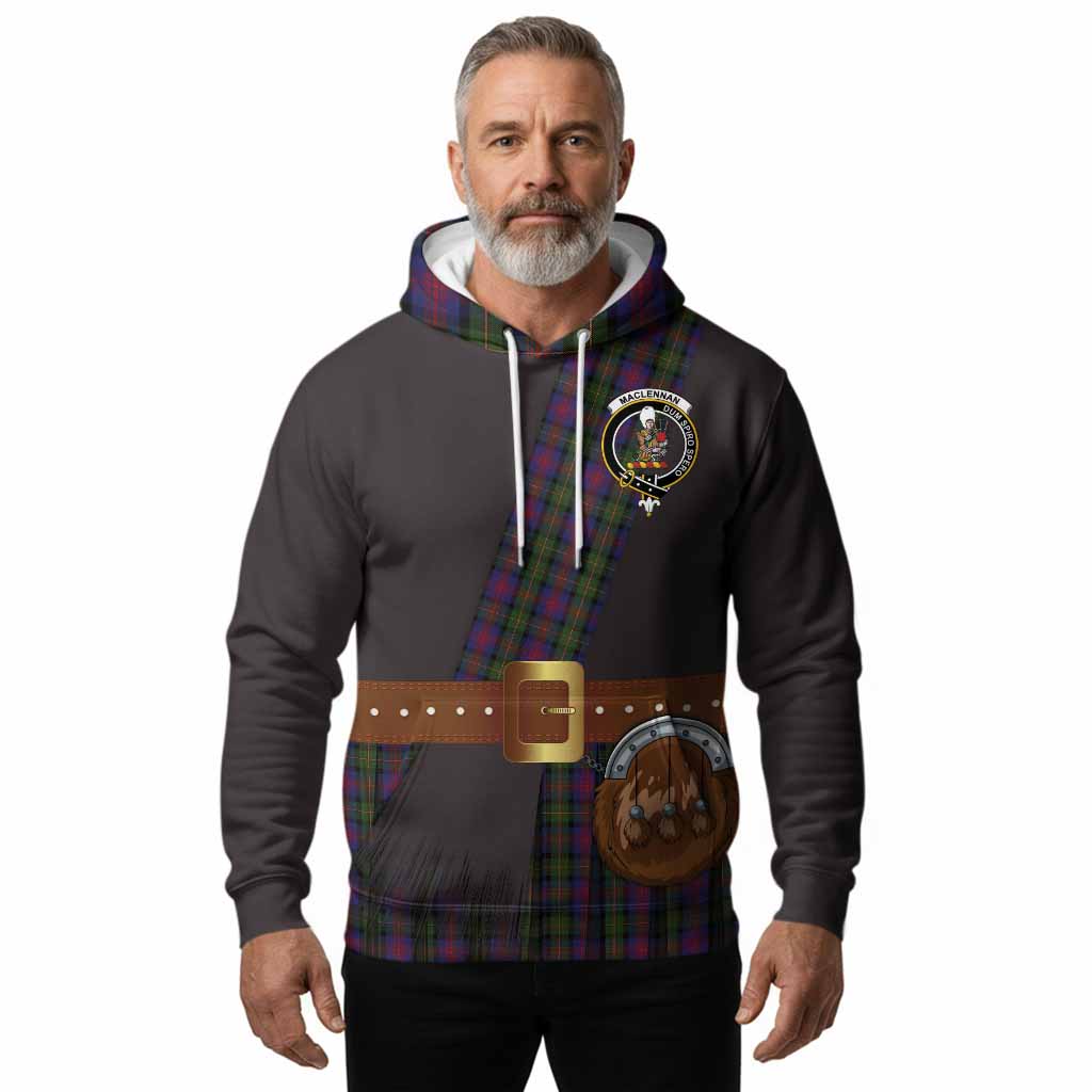 MacLennan (McLennan) Tartan Crest Hoodie Kilt Costume Style