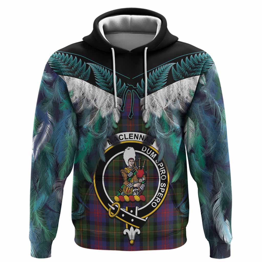 MacLennan (McLennan) Tartan Crest Hoodie New Zealand Maori Korowai Cloak
