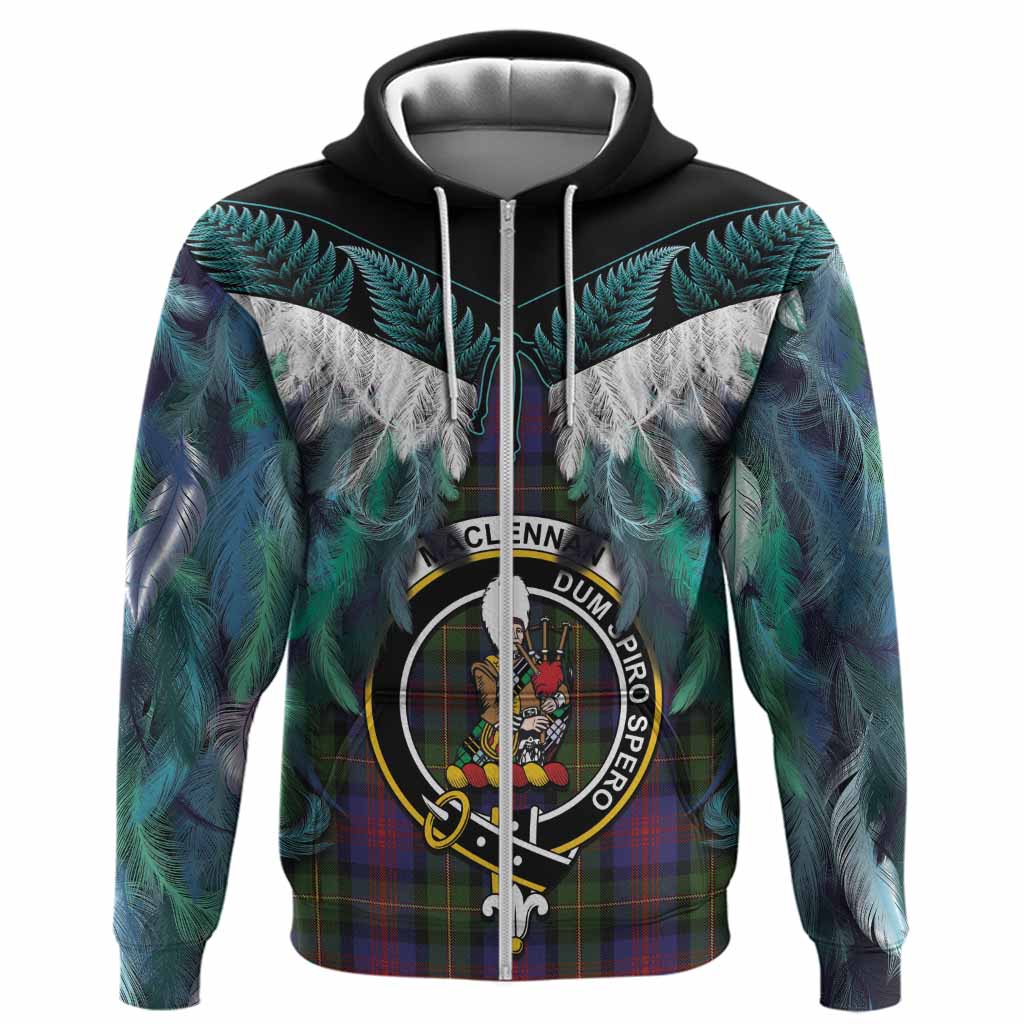 MacLennan (McLennan) Tartan Crest Hoodie New Zealand Maori Korowai Cloak