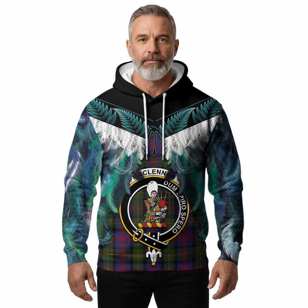 MacLennan (McLennan) Tartan Crest Hoodie New Zealand Maori Korowai Cloak