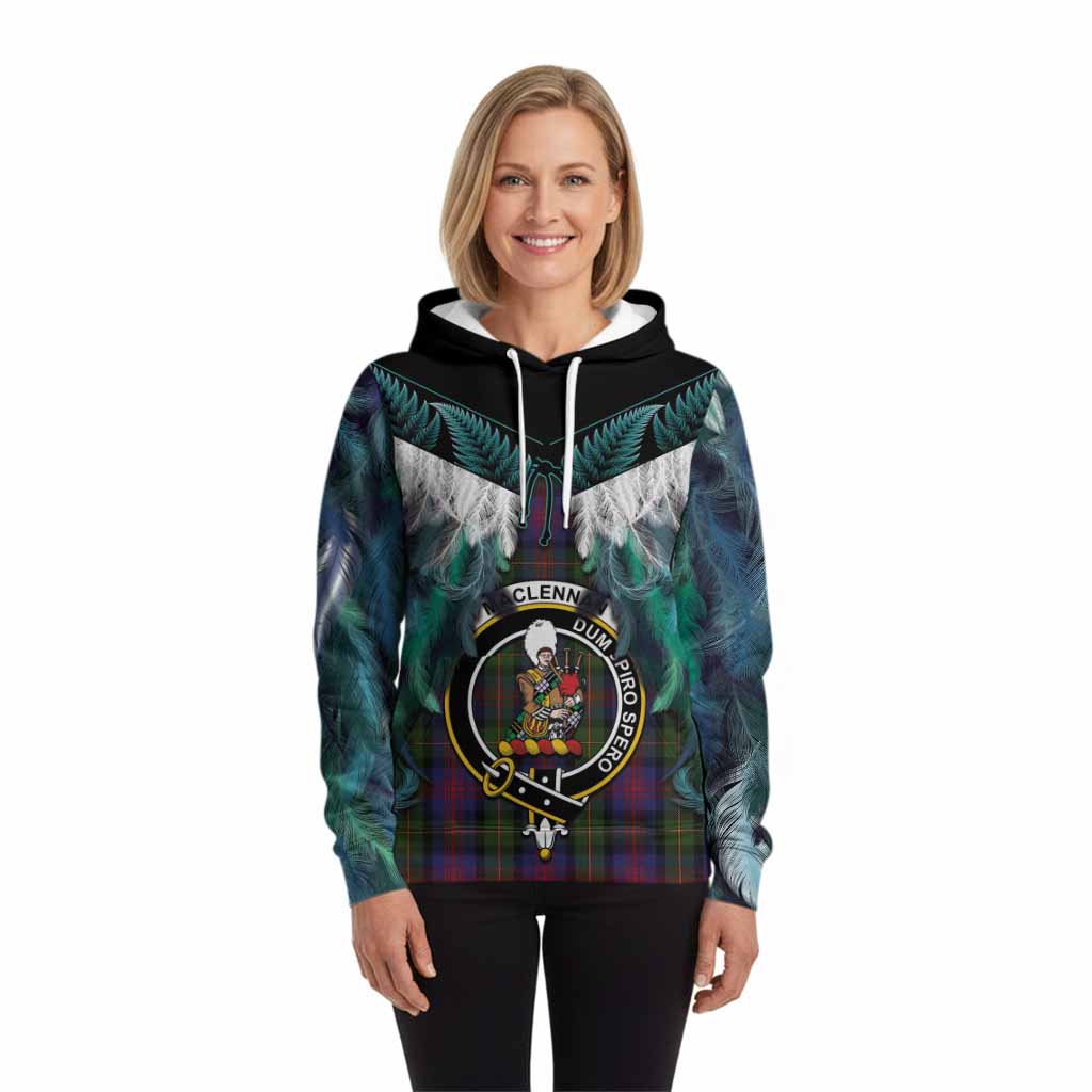 MacLennan (McLennan) Tartan Crest Hoodie New Zealand Maori Korowai Cloak